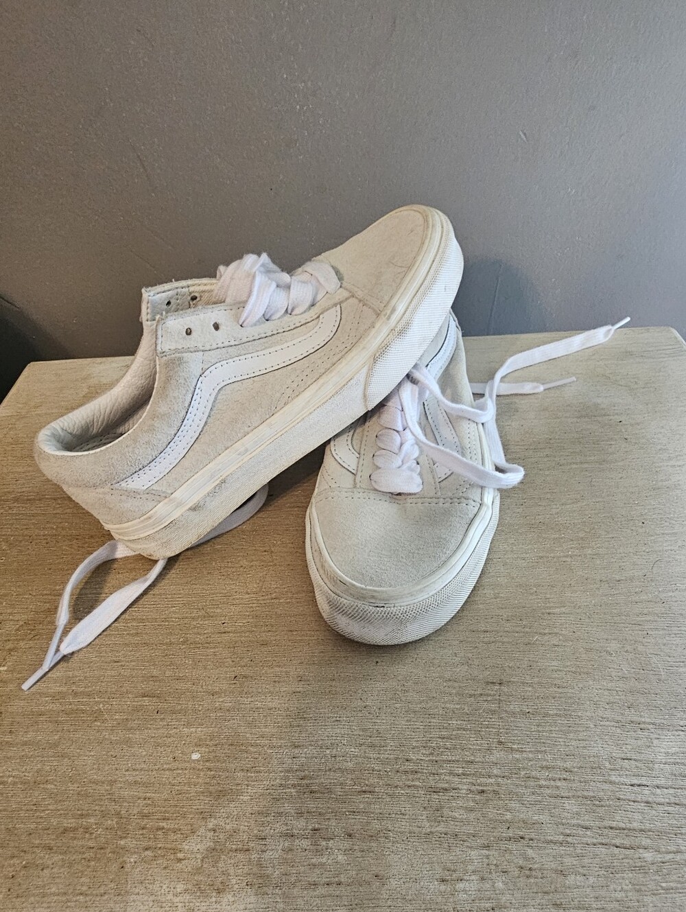 Kids White Low-Top Skate Sneakers - Casual Everyday Shoes